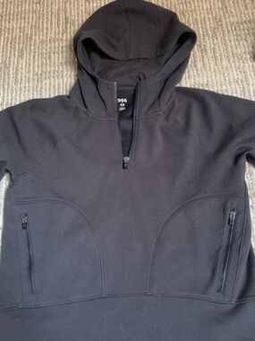 DSG Black Half-Zip Hooded Men's Pullover